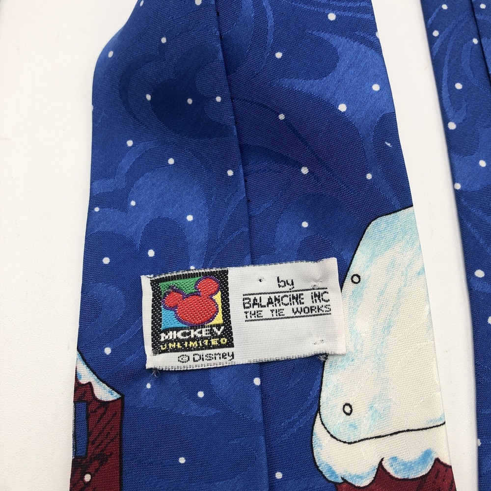 MICKEY UNLIMITED Mens Christmas Necktie Disney Mickey Donald Pluto Caroling - Picture 13 of 16